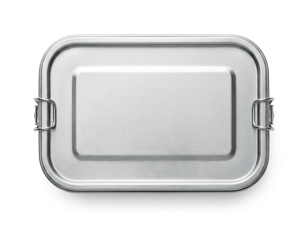 Blanco RVS lunchbox deksel - personalisatie-ondergrond voor volwassenen