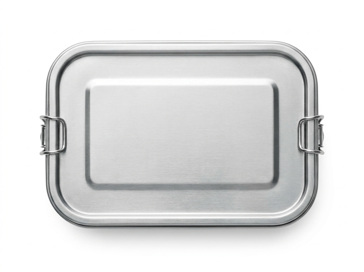 Blanco RVS lunchbox deksel - personalisatie-ondergrond voor volwassenen