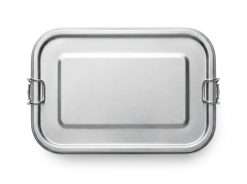 Blanco RVS lunchbox deksel - personalisatie-ondergrond voor volwassenen